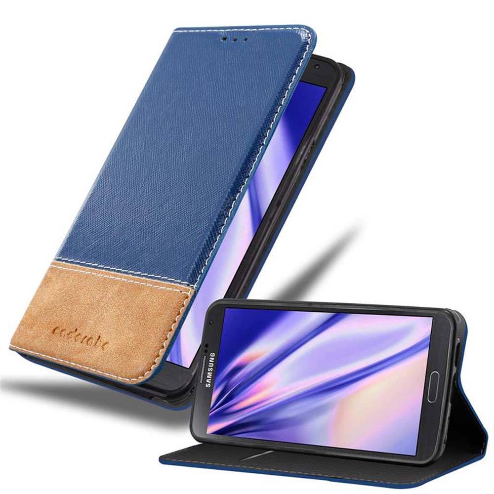 Cadorabo Hülle für Samsung Galaxy NOTE 3 Schutzhülle in Blau SHandyhülle Book Case Etui Kunstleder