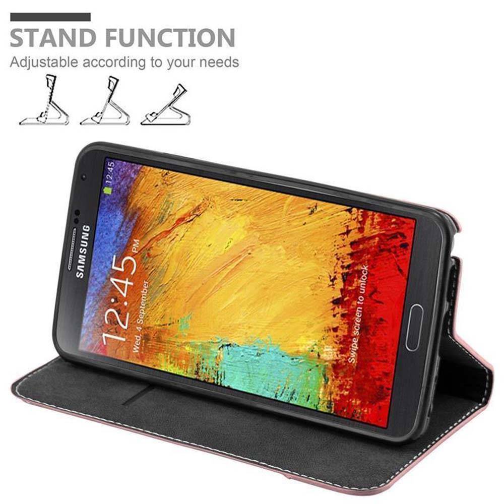 Cadorabo Hülle für Samsung Galaxy NOTE 3 Schutzhülle in Rosa SHandyhülle Book Case Etui Kunstleder