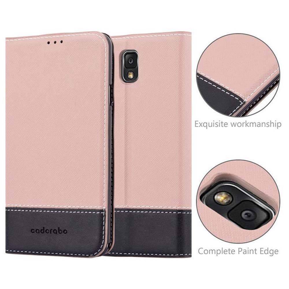 Cadorabo Hülle für Samsung Galaxy NOTE 3 Schutzhülle in Rosa SHandyhülle Book Case Etui Kunstleder