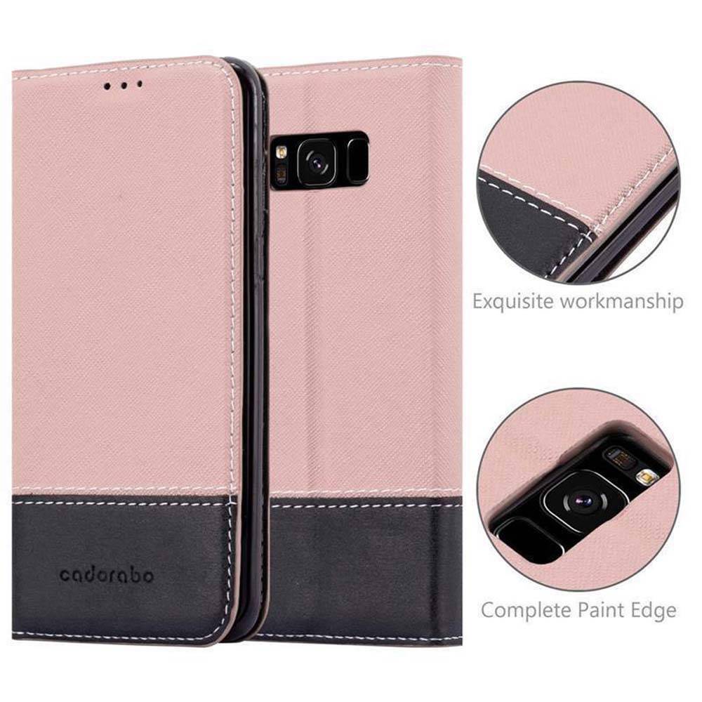 Cadorabo Hülle für Samsung Galaxy S8 Schutzhülle in Rosa SHandyhülle Book Case Etui Kunstleder