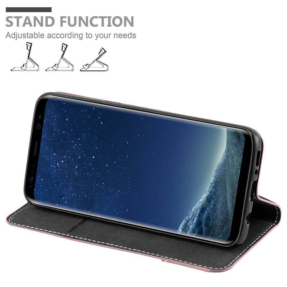 Cadorabo Hülle für Samsung Galaxy S8 Schutzhülle in Rosa SHandyhülle Book Case Etui Kunstleder