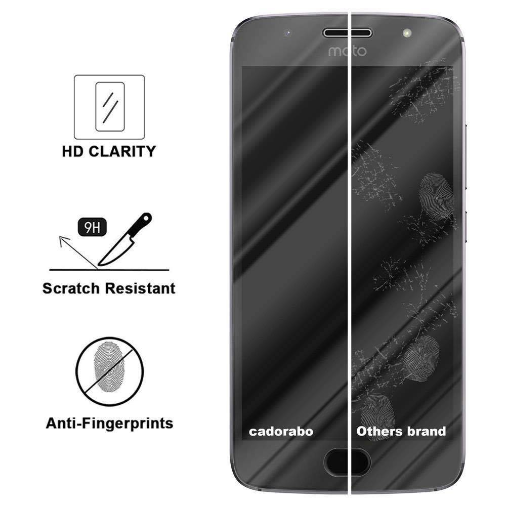Cadorabo Panzer Folie für Motorola MOTO G5S PLUS Schutzfolie in Transparent Gehärtetes Tempered Display-Schutzglas