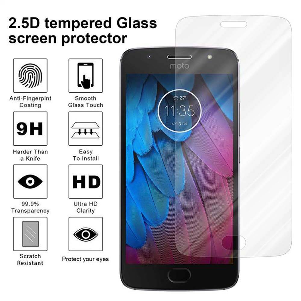 Cadorabo Panzer Folie für Motorola MOTO G5S PLUS Schutzfolie in Transparent Gehärtetes Tempered Display-Schutzglas