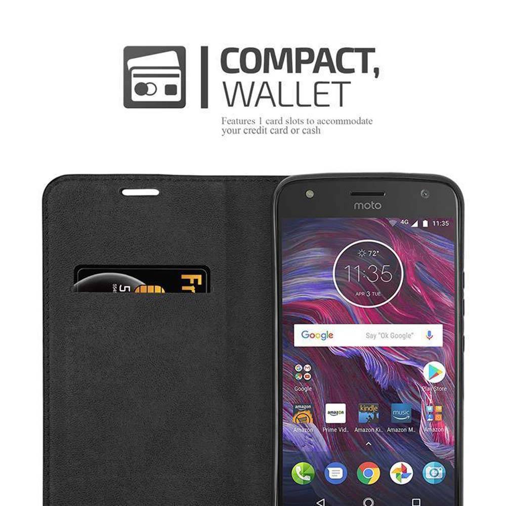Cadorabo Hülle für Motorola MOTO X4 Schutz Hülle in Rot Handyhülle Etui Case Cover Magnetverschluss