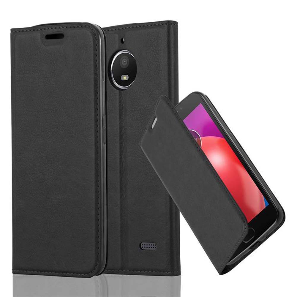 Cadorabo Hülle für Motorola MOTO E4 Schutz Hülle in Schwarz Handyhülle Etui Case Cover Magnetverschluss