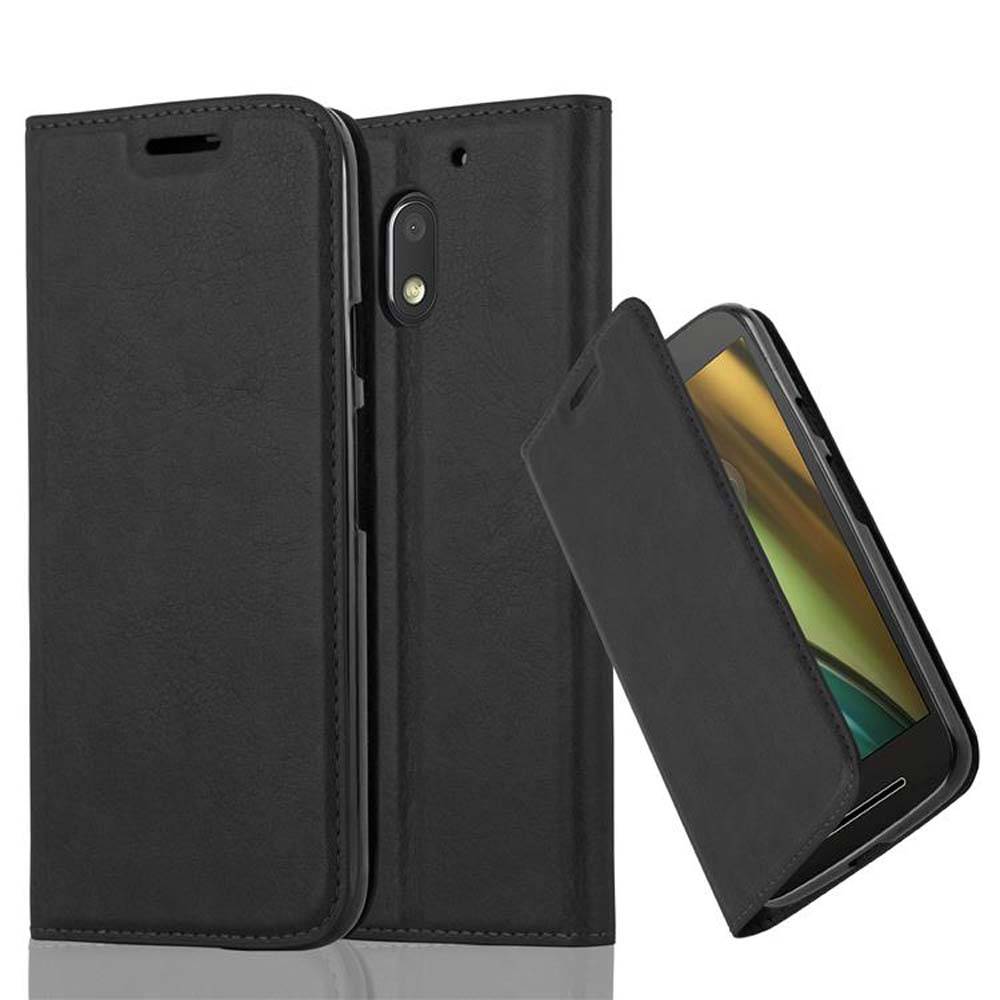 Cadorabo Hülle für Motorola MOTO E3 Schutz Hülle in Schwarz Handyhülle Etui Case Cover Magnetverschluss