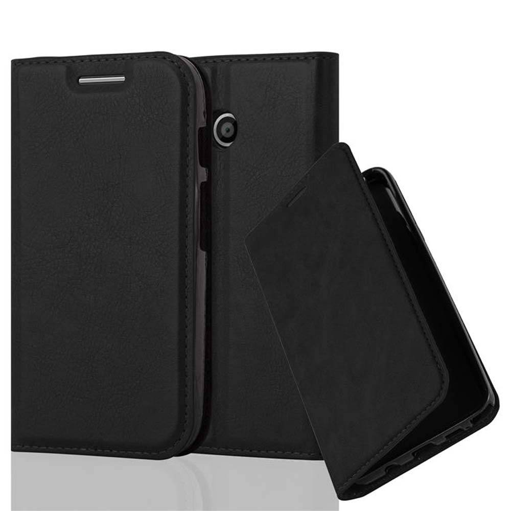 Cadorabo Hülle für Motorola MOTO E1 Schutz Hülle in Schwarz Handyhülle Etui Case Cover Magnetverschluss