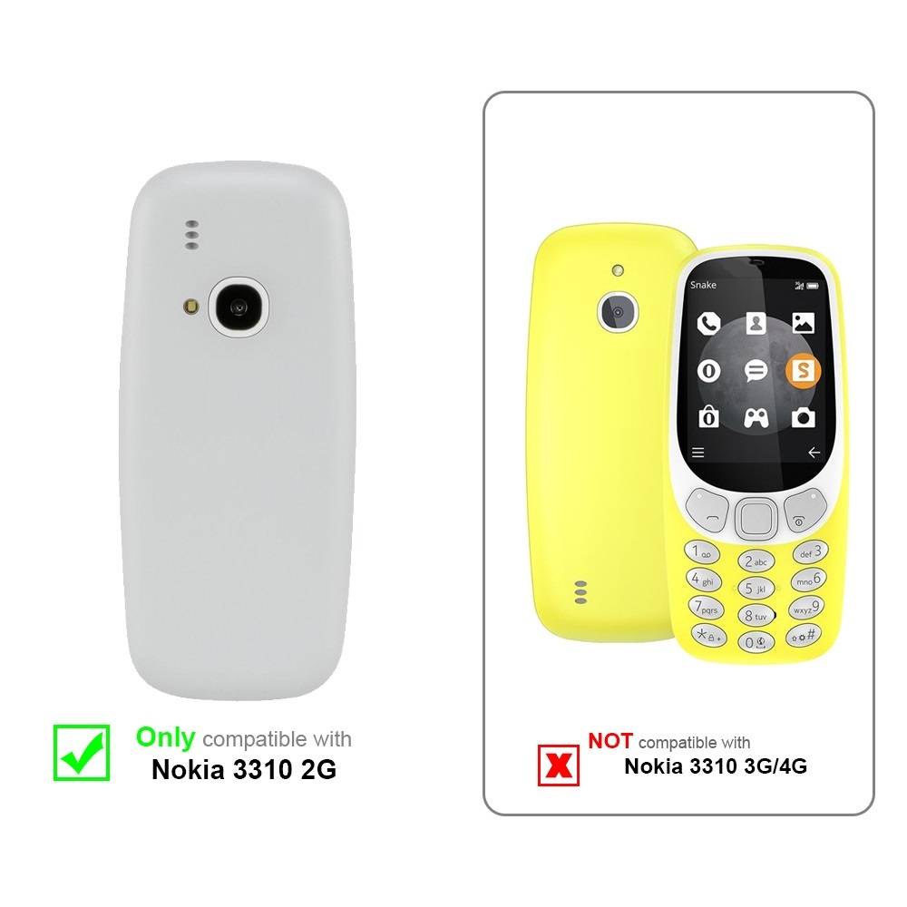 Cadorabo Hülle für Nokia 3310 2G Schutz Hülle in Rot Handyhülle Etui Case Cover Magnetverschluss