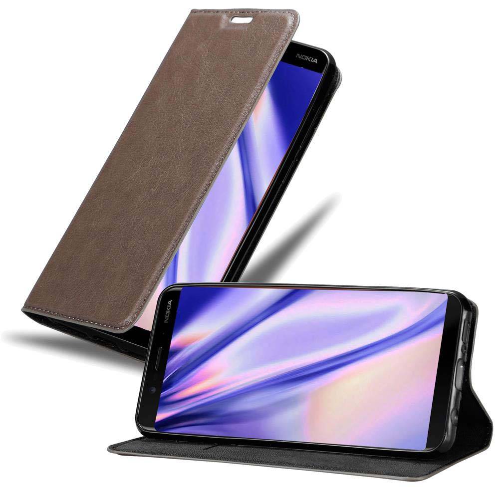 Cadorabo Hülle für Nokia 8 Sirocco Schutz Hülle in Braun Handyhülle Etui Case Cover Magnetverschluss