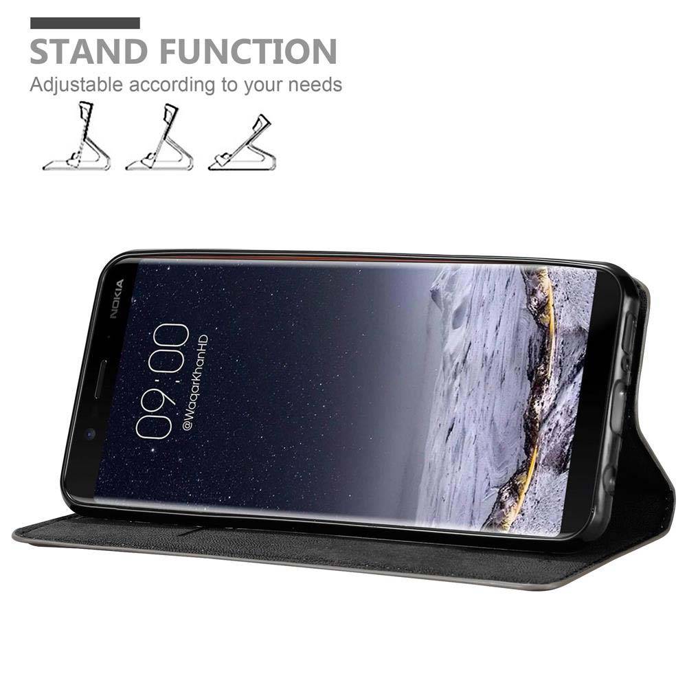 Cadorabo Hülle für Nokia 8 Sirocco Schutz Hülle in Braun Handyhülle Etui Case Cover Magnetverschluss