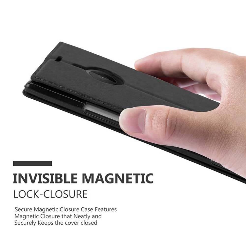 Cadorabo Hülle für Nokia Lumia 1520 Schutz Hülle in Schwarz Handyhülle Etui Case Cover Magnetverschluss