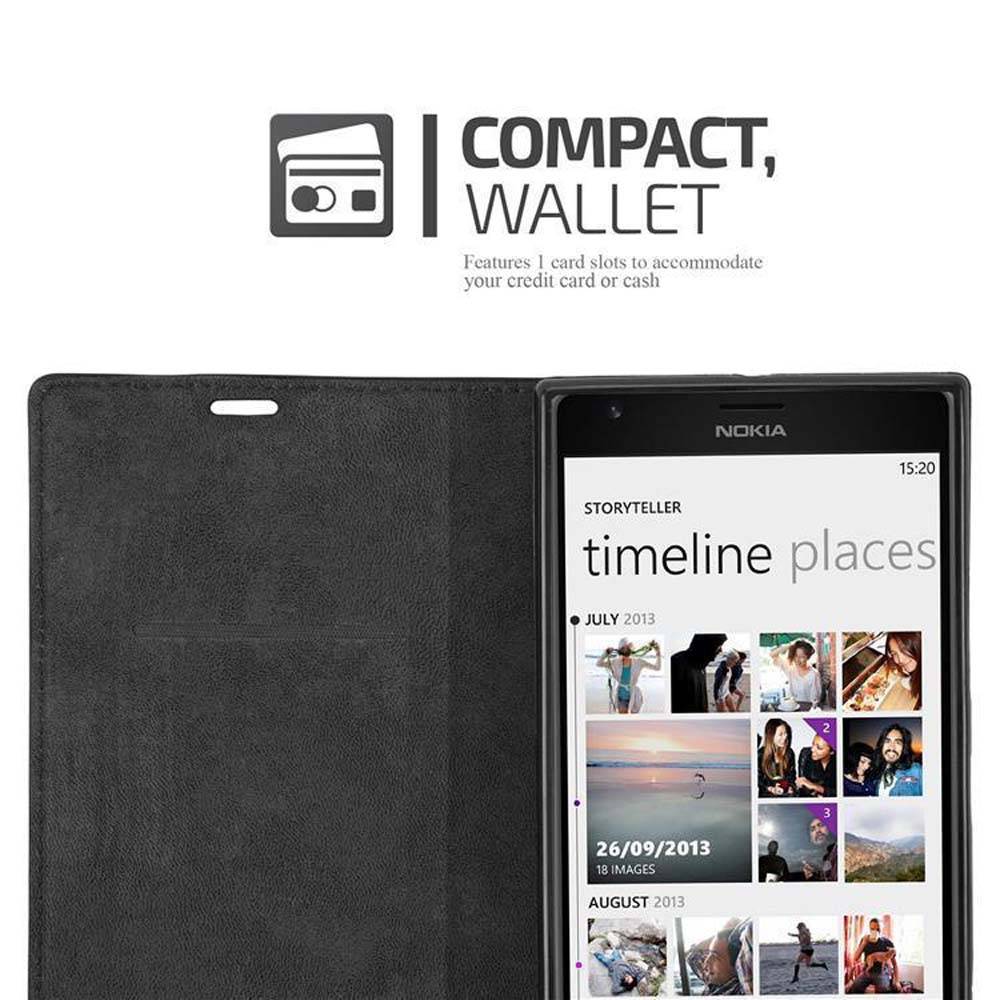Cadorabo Hülle für Nokia Lumia 1520 Schutz Hülle in Rot Handyhülle Etui Case Cover Magnetverschluss