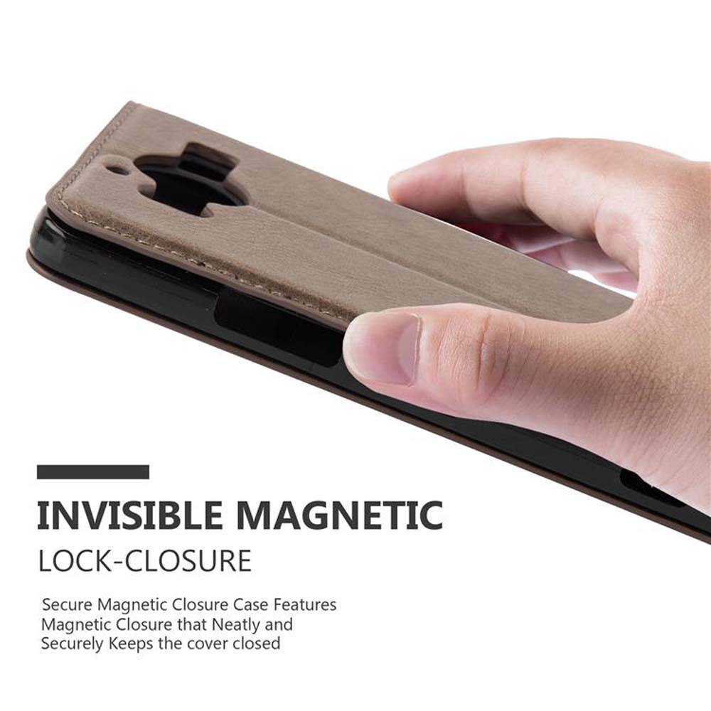 Cadorabo Hülle für Nokia Lumia 950 Schutz Hülle in Braun Handyhülle Etui Case Cover Magnetverschluss