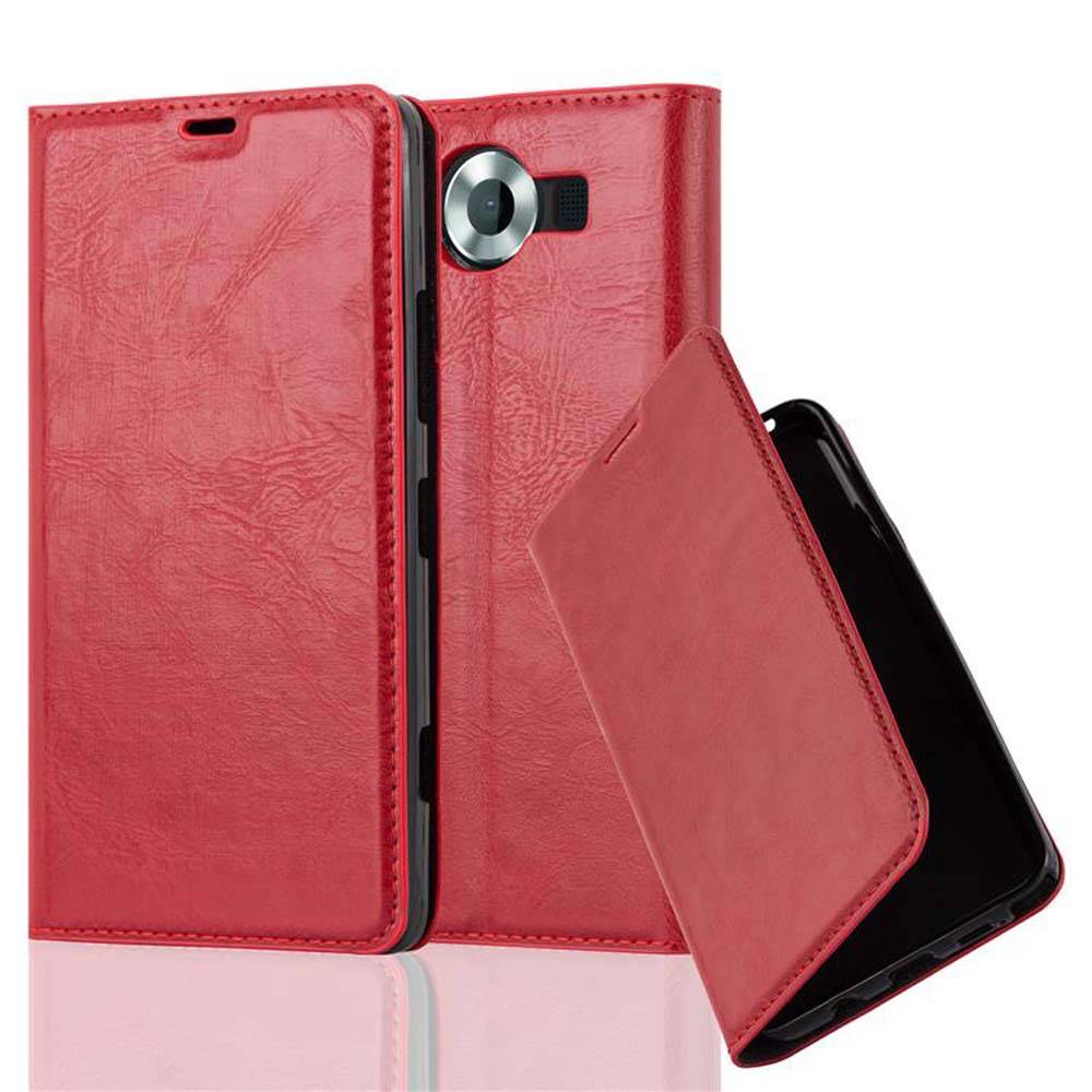 Cadorabo Hülle für Nokia Lumia 950 Schutz Hülle in Rot Handyhülle Etui Case Cover Magnetverschluss
