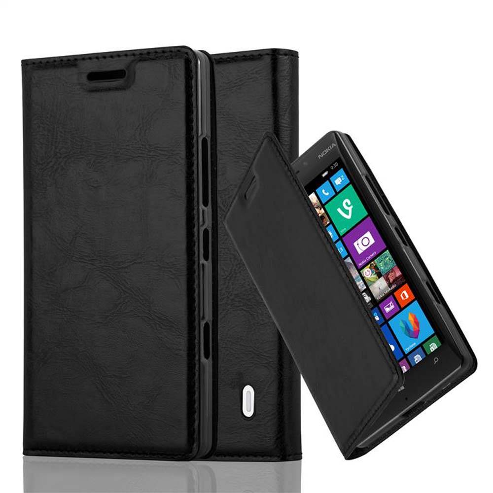 Cadorabo Hülle für Nokia Lumia 929 / 930 Schutz Hülle in Schwarz Handyhülle Etui Case Cover Magnetverschluss
