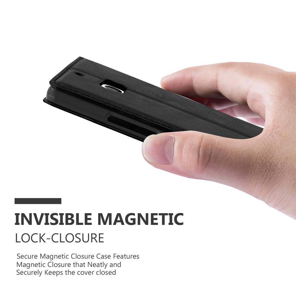 Cadorabo Hülle für Nokia Lumia 929 / 930 Schutz Hülle in Schwarz Handyhülle Etui Case Cover Magnetverschluss