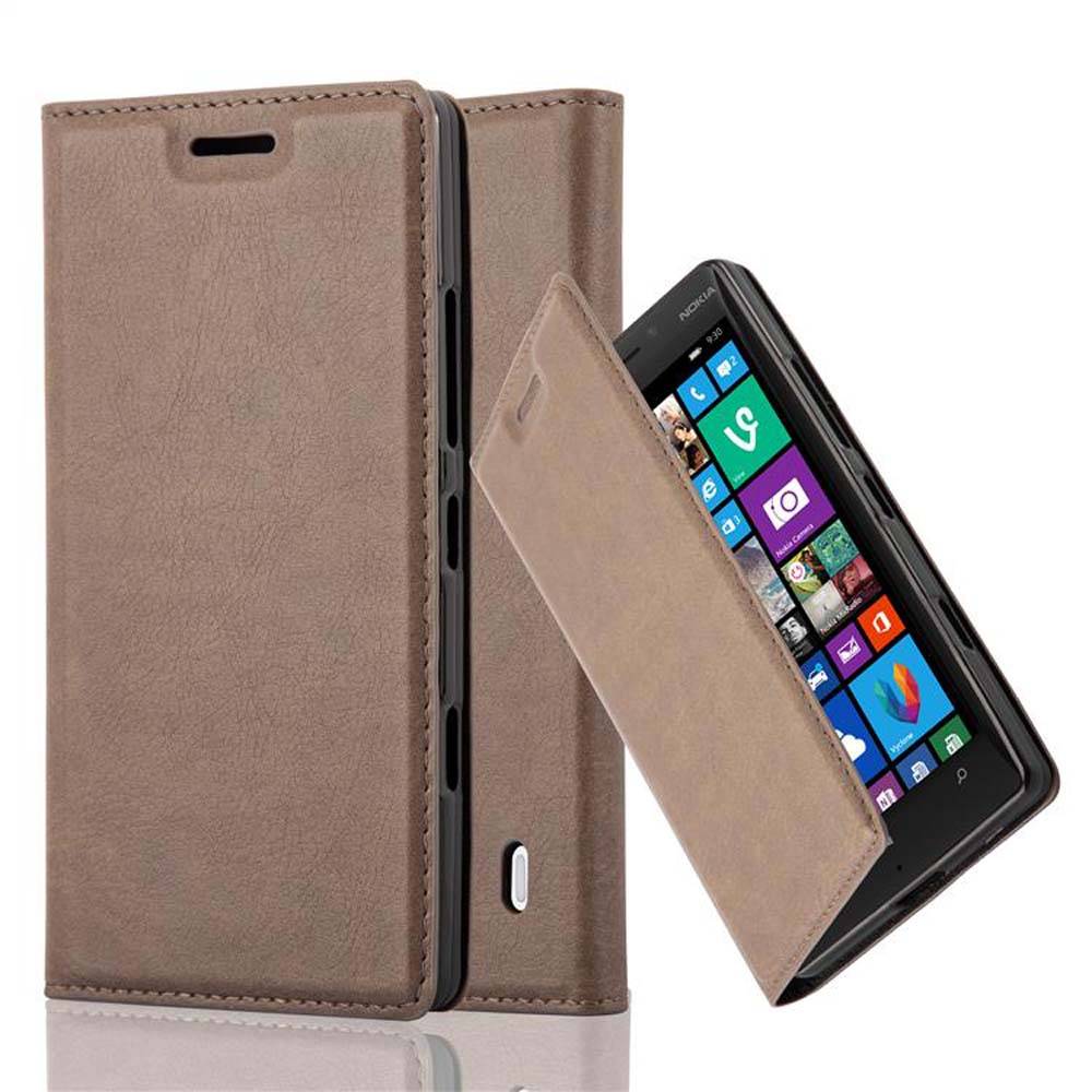 Cadorabo Hülle für Nokia Lumia 929 / 930 Schutz Hülle in Braun Handyhülle Etui Case Cover Magnetverschluss