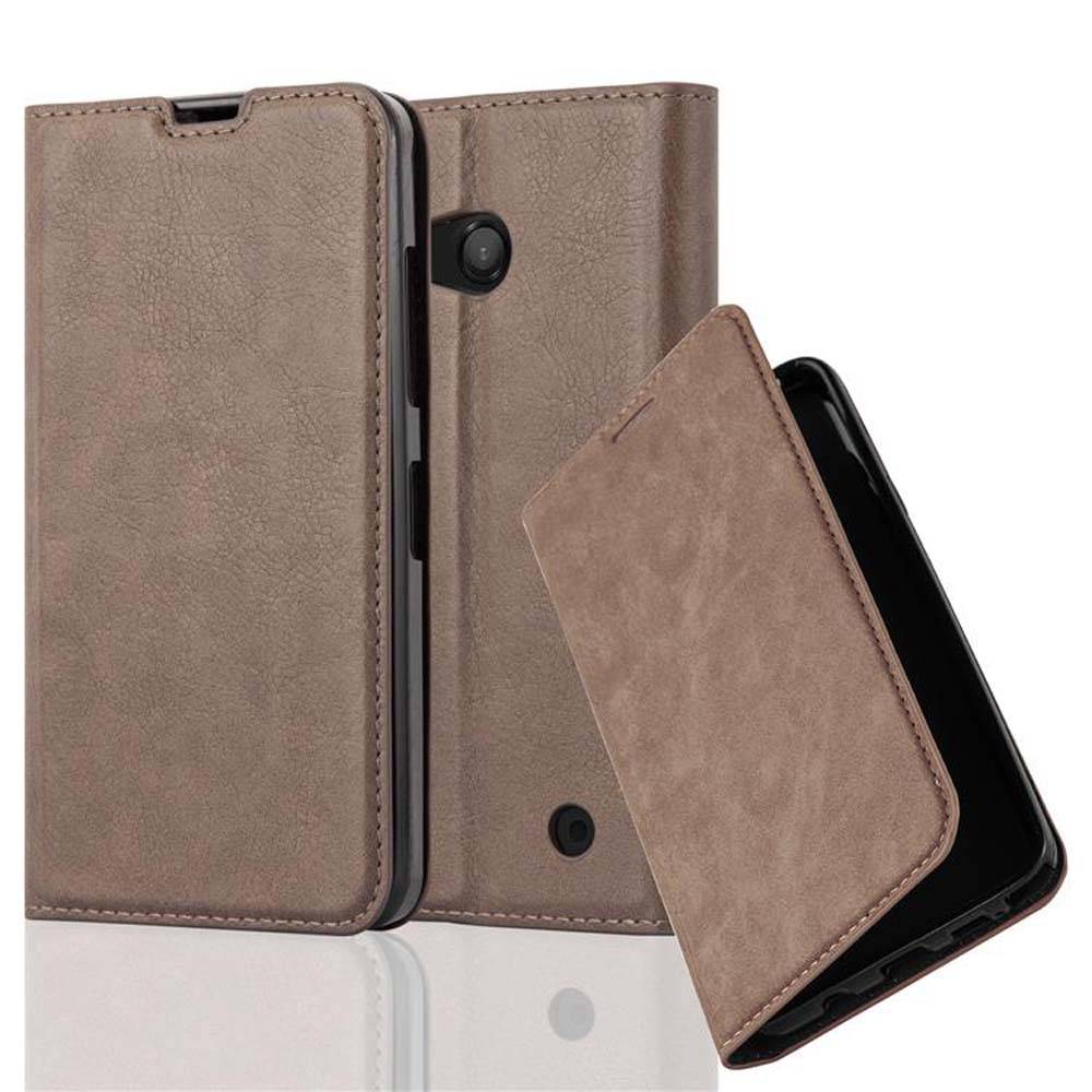 Cadorabo Hülle für Nokia Lumia 550 Schutz Hülle in Braun Handyhülle Etui Case Cover Magnetverschluss