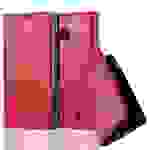 Cadorabo Hülle für Nokia Lumia 550 Schutz Hülle in Rot Handyhülle Etui Case Cover Magnetverschluss