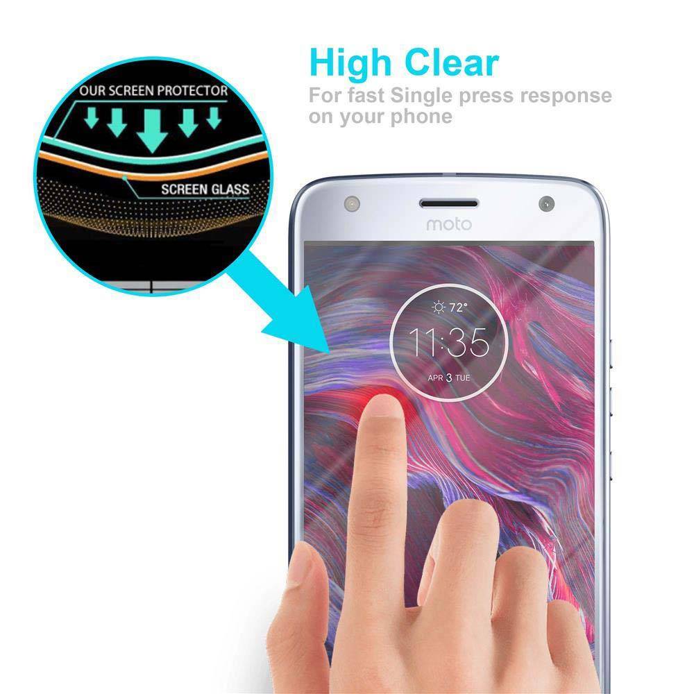 Cadorabo Panzer Folie für Motorola MOTO X4 Schutzfolie in Transparent Gehärtetes Tempered Display-Schutzglas