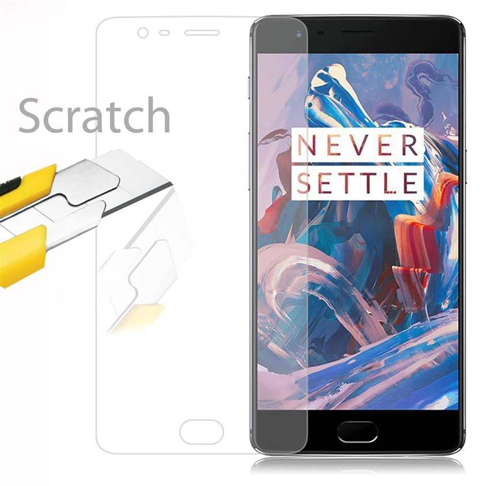 Cadorabo Panzer Folie für OnePlus 3 / 3T Schutzfolie in Transparent Gehärtetes Tempered Display-Schutzglas
