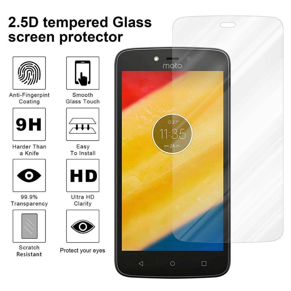 Cadorabo Panzer Folie für Motorola MOTO C Schutzfolie in Transparent Gehärtetes Tempered Display-Schutzglas