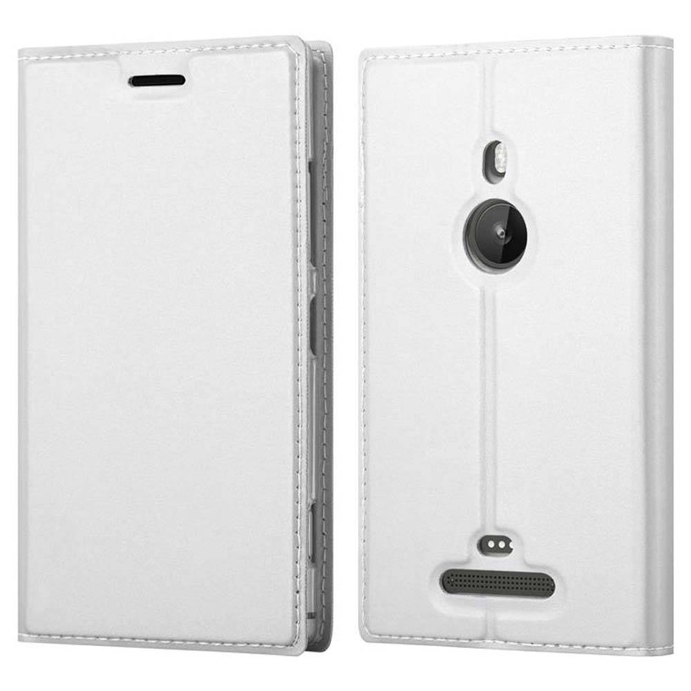 Cadorabo Handyhülle für Nokia Lumia 925 Schutz Hülle in Silber Cover Etui Book Case Booklet