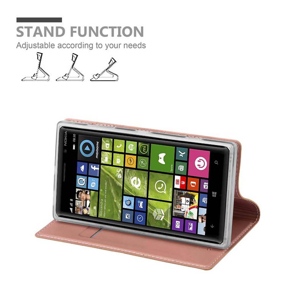Cadorabo Handyhülle für Nokia Lumia 830 Schutz Hülle in Rosa Cover Etui Book Case Booklet