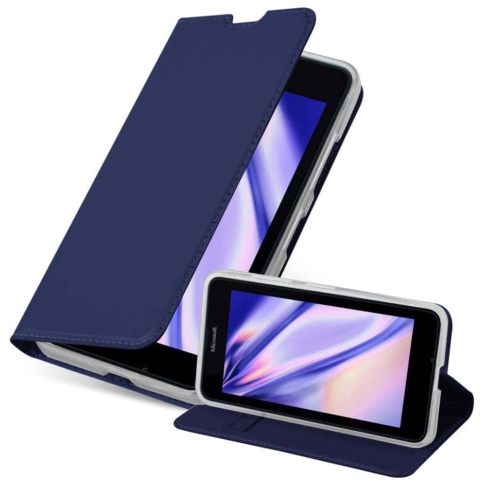 Cadorabo Handyhülle für Nokia Lumia 640 Schutz Hülle in Blau Cover Etui Book Case Booklet