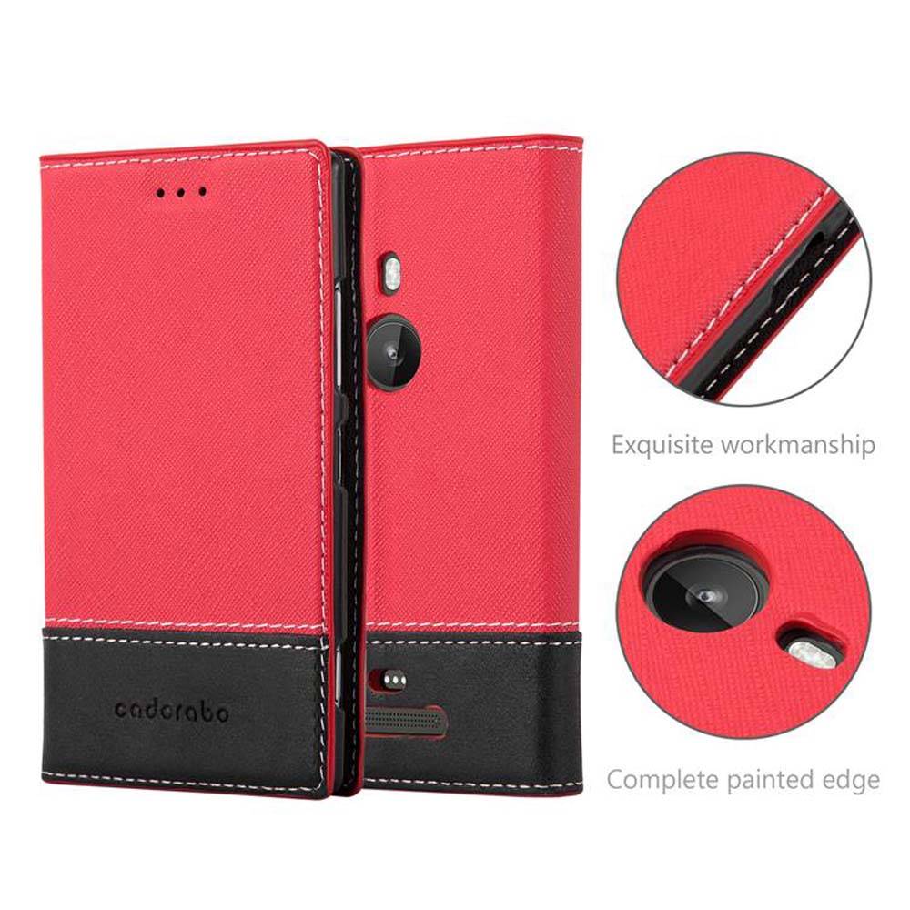 Cadorabo Hülle für Nokia Lumia 925 Schutzhülle in Rot SHandyhülle Book Case Etui Kunstleder