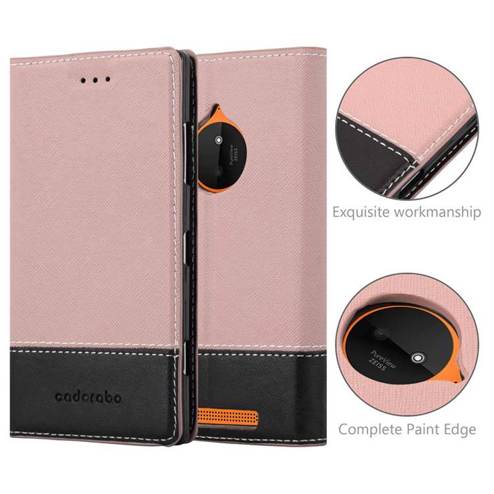 Cadorabo Hülle für Nokia Lumia 830 Schutzhülle in Rosa SHandyhülle Book Case Etui Kunstleder