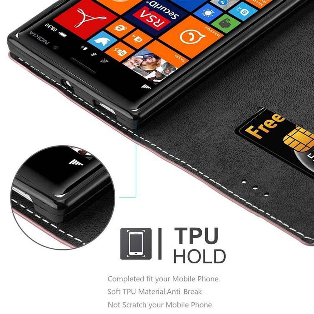 Cadorabo Hülle für Nokia Lumia 830 Schutzhülle in Rosa SHandyhülle Book Case Etui Kunstleder