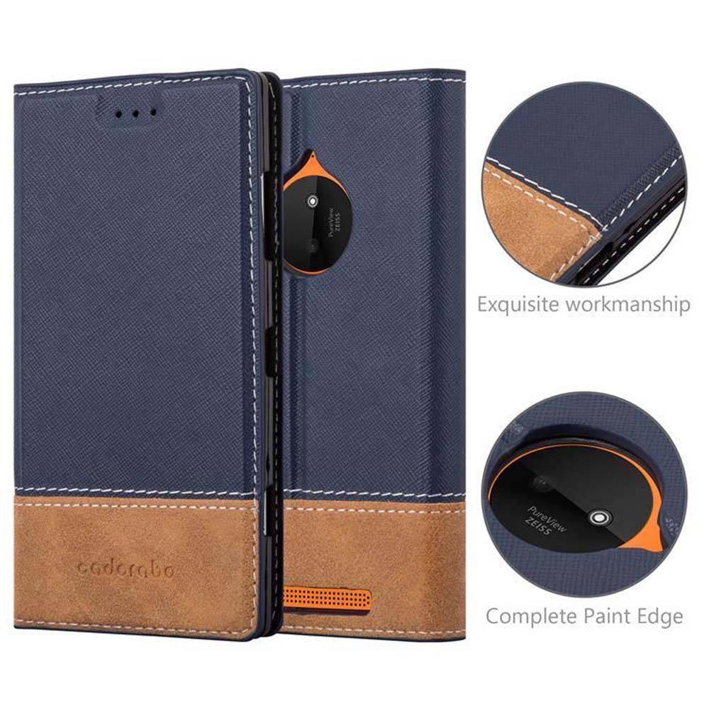Cadorabo Hülle für Nokia Lumia 830 Schutzhülle in Blau SHandyhülle Book Case Etui Kunstleder