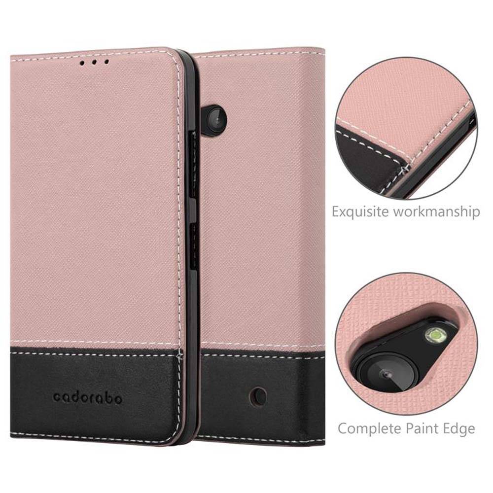 Cadorabo Hülle für Nokia Lumia 640 Schutzhülle in Rosa SHandyhülle Book Case Etui Kunstleder