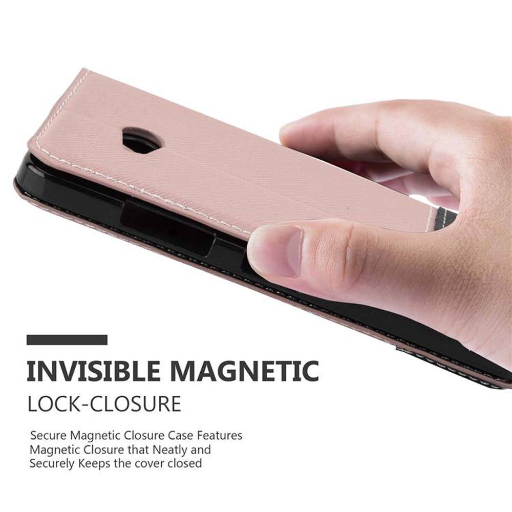 Cadorabo Hülle für Nokia Lumia 640 Schutzhülle in Rosa SHandyhülle Book Case Etui Kunstleder