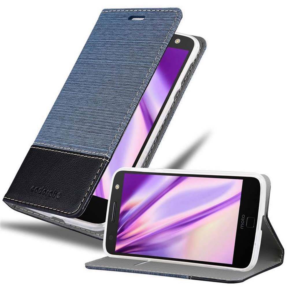 Cadorabo Hülle für Motorola MOTO Z FORCE Schutzhülle in Blau Handy Hülle Etui Book Case Cover