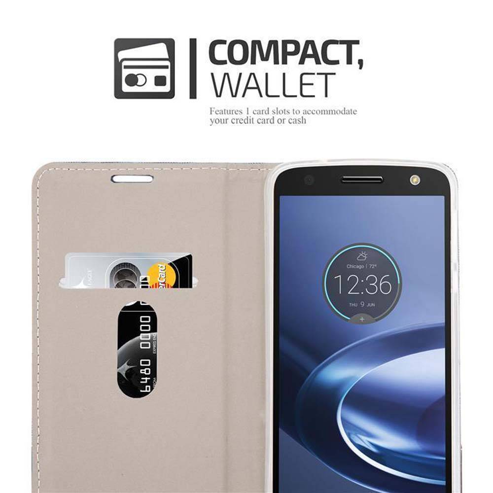 Cadorabo Hülle für Motorola MOTO Z FORCE Schutzhülle in Blau Handy Hülle Etui Book Case Cover