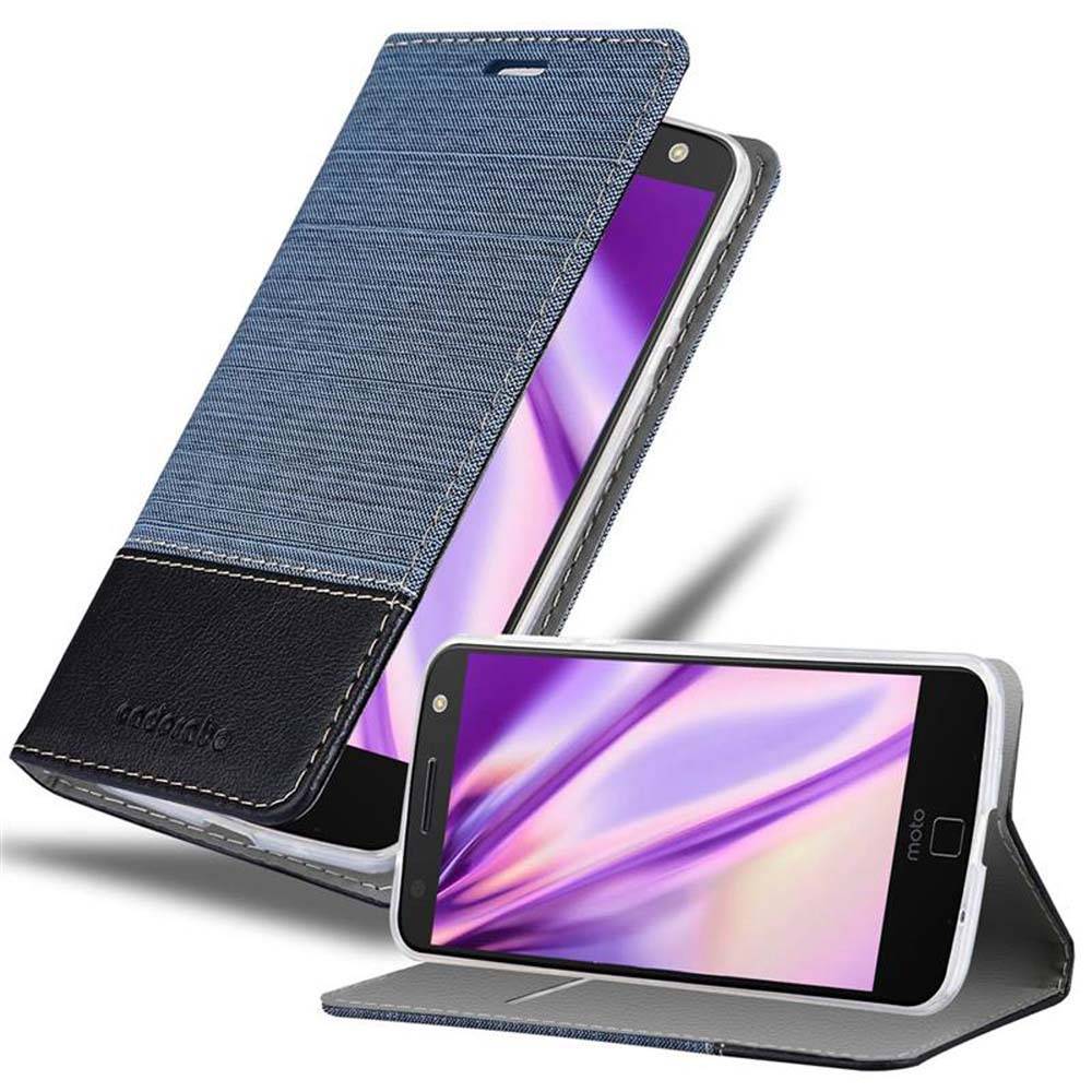 Cadorabo Hülle für Motorola MOTO Z Schutzhülle in Blau Handy Hülle Etui Book Case Cover