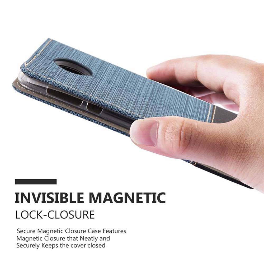 Cadorabo Hülle für Motorola MOTO Z Schutzhülle in Blau Handy Hülle Etui Book Case Cover