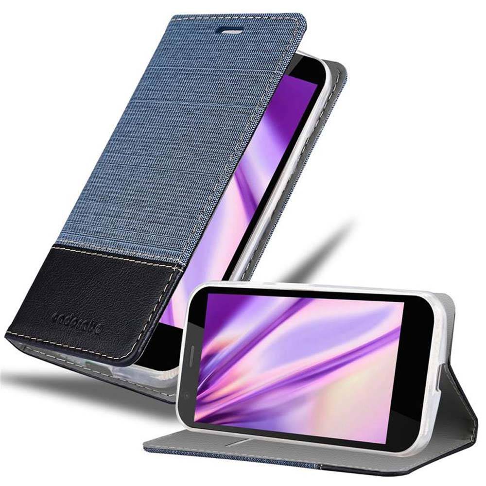 Cadorabo Hülle für Motorola MOTO G2 Schutzhülle in Blau Handy Hülle Etui Book Case Cover