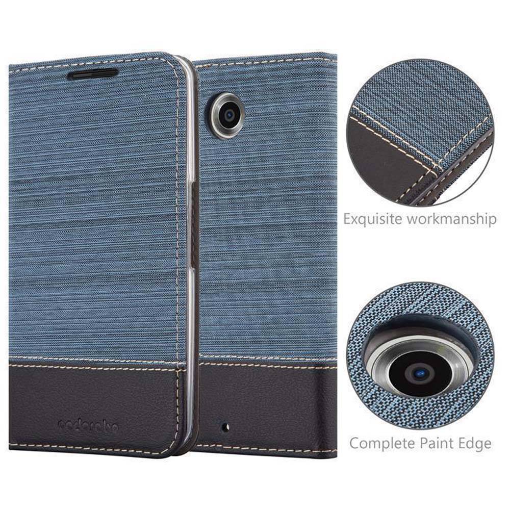 Cadorabo Hülle für Motorola Google NEXUS 6 Schutzhülle in Blau Handy Hülle Etui Book Case Cover