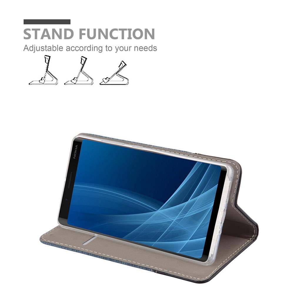 Cadorabo Hülle für Nokia 8 Sirocco Schutzhülle in Blau Handy Hülle Etui Book Case Cover