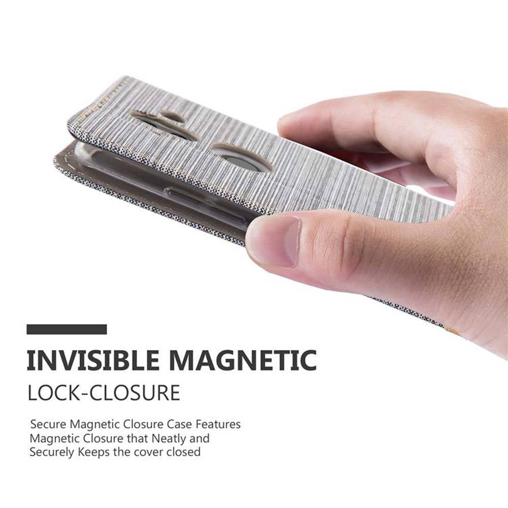 Cadorabo Hülle für Nokia 8 Sirocco Schutzhülle in Grau Handy Hülle Etui Book Case Cover