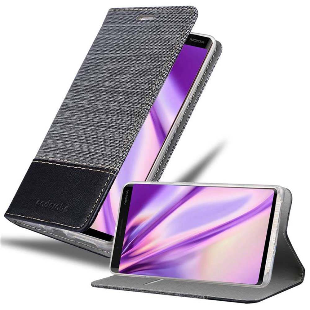 Cadorabo Hülle für Nokia 8 Sirocco Schutzhülle in Grau Handy Hülle Etui Book Case Cover