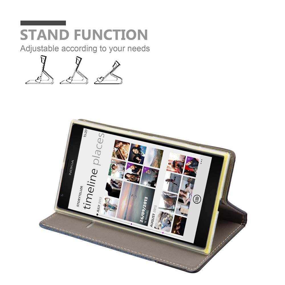 Cadorabo Hülle für Nokia Lumia 1520 Schutzhülle in Blau Handy Hülle Etui Book Case Cover