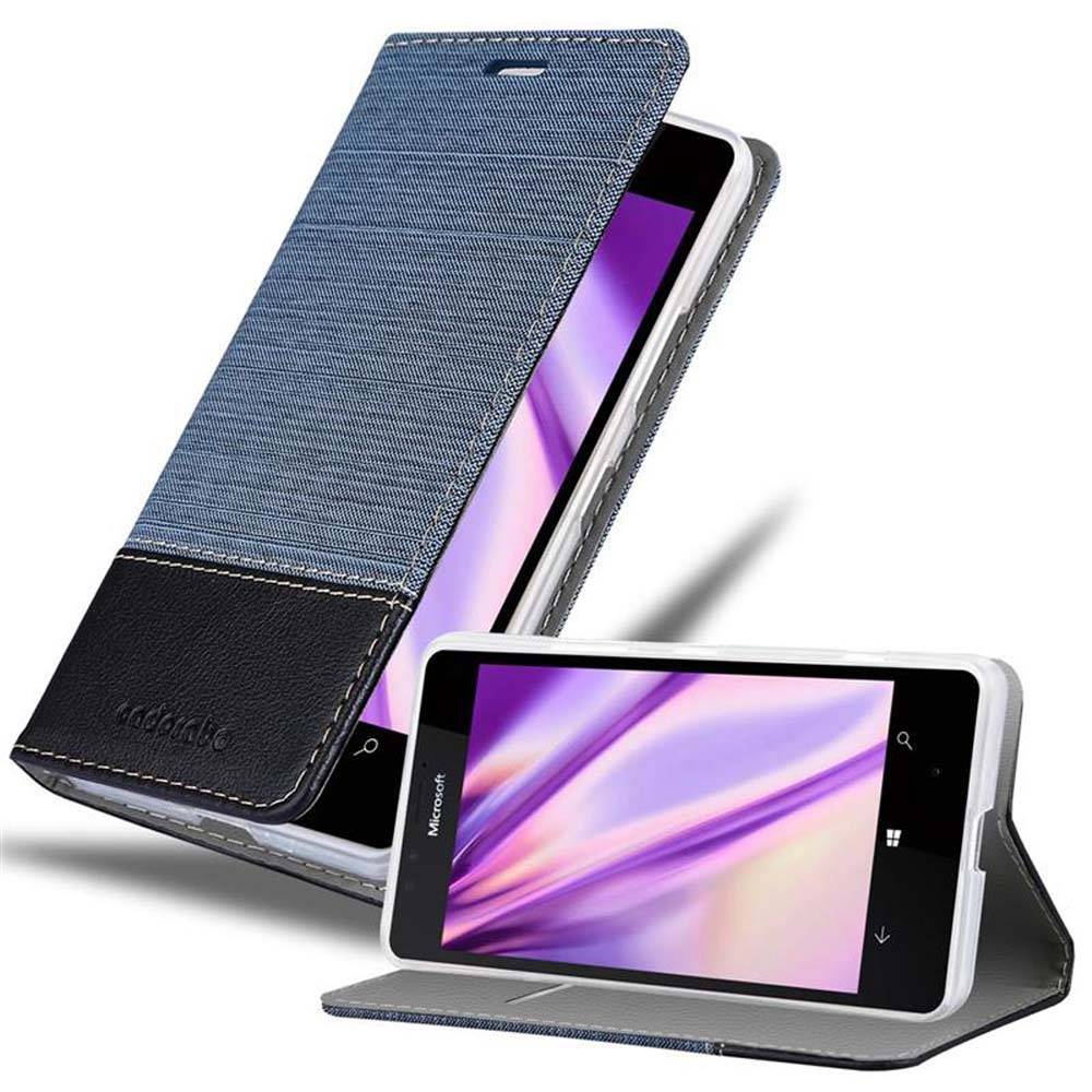 Cadorabo Hülle für Nokia Lumia 950 Schutzhülle in Blau Handy Hülle Etui Book Case Cover