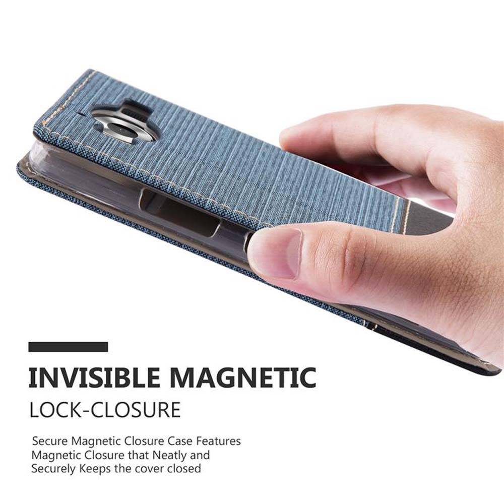 Cadorabo Hülle für Nokia Lumia 950 Schutzhülle in Blau Handy Hülle Etui Book Case Cover