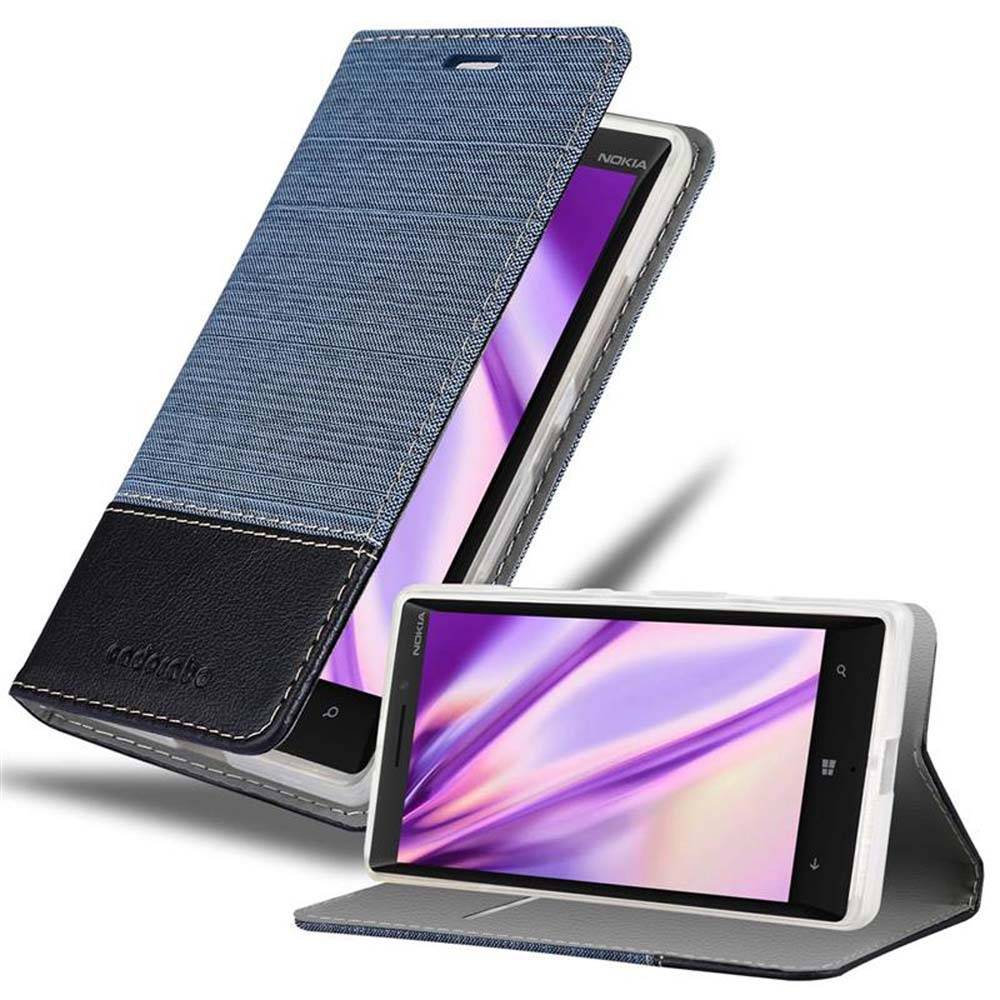 Cadorabo Hülle für Nokia Lumia 929 / 930 Schutzhülle in Blau Handy Hülle Etui Book Case Cover