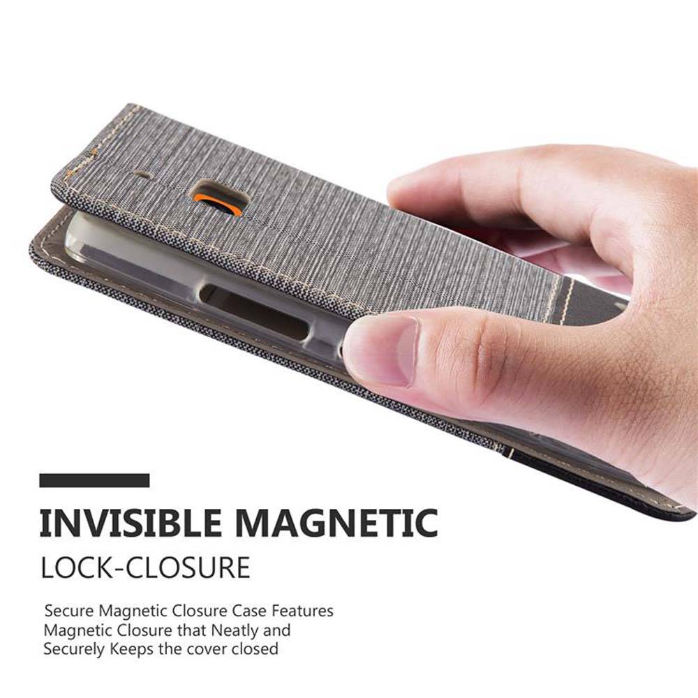 Cadorabo Hülle für Nokia Lumia 929 / 930 Schutzhülle in Grau Handy Hülle Etui Book Case Cover