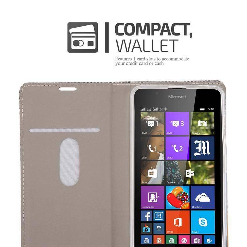 Cadorabo Hülle für Nokia Lumia 540 Schutzhülle in Blau Handy Hülle Etui Book Case Cover